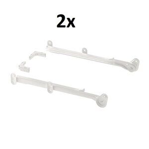 2x IKEA AURDAL Pull Out Rail for Baskets 14 3/4 " (4 pack) White 904.627.08